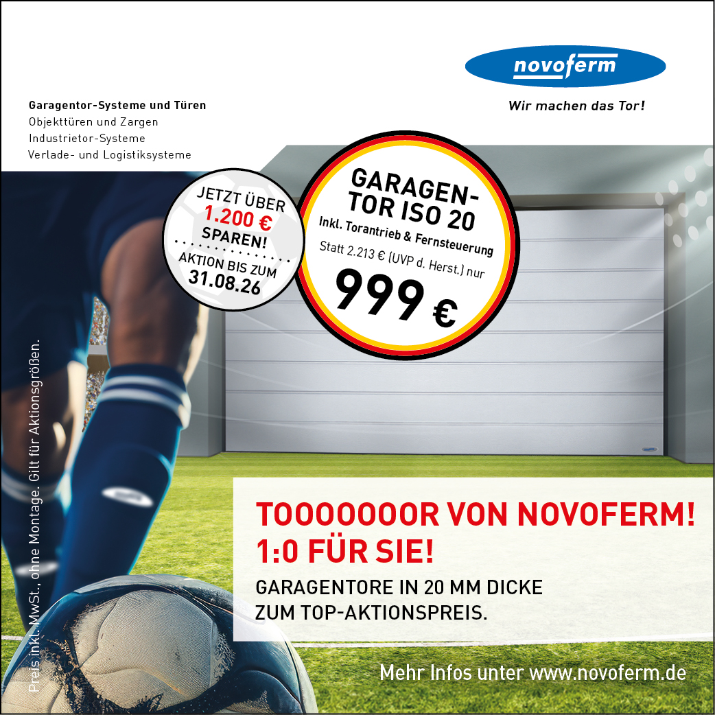 Novoferm Garagentore 20mm Aktion